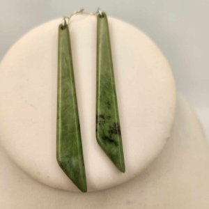 Earrings - Long Pounamu AS9