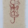 Small Rock Art Print on Harakeke Paper - Taniwha (Mother Earth) - Image 2